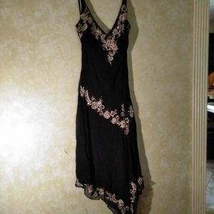 Dress, Cache, 12, Black/Gold